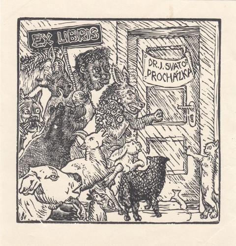 Exlibris bookplate incisione - exlibris,