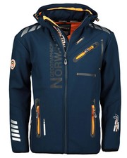 Geographical Norway Giacca Con Cappuccio Napapijri Tasche Laterali Blu Uomo