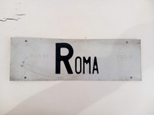 Targa Roma in Metallo Anni 90 Per Auto D'epoca