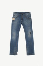 Jeans Dolce&Gabbana Sex Uomo Distressed Dirty Strapped Design Taglia ITA 50