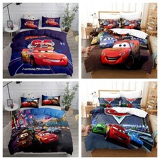 Set lenzuola copripiumino bambini 3D Cars Lightning McQueen