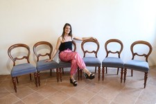 6 sedie vittoriane inglesi