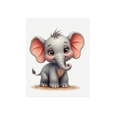Poster asilo elefante bambino