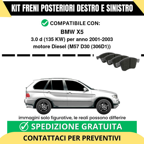 Pastiglie freno posteriori bmw - freno,