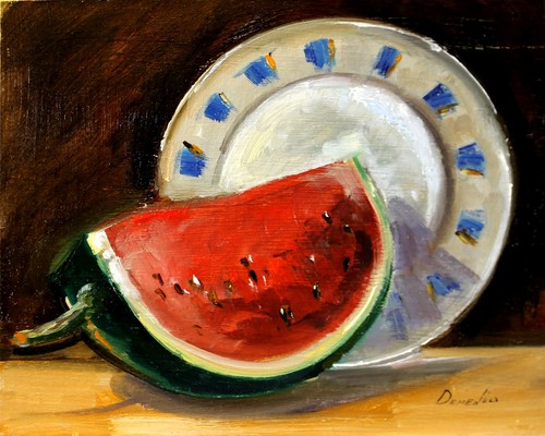 Quadro olio vintage - , piatto
