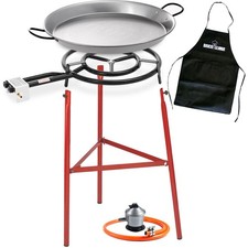 Kit Vaello paellero 500mm + paellera 60cm + patas reforzadas La Valenciana + reg