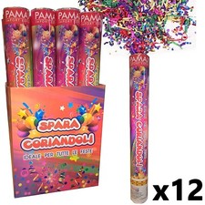 Set 12 Tubo Spara Coriandoli Colorati Cannone Feste Compleanni Party dfh