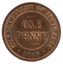 1 PENNY 1919 AUSTRALIE /