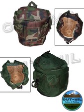 Zaino per raccolta funghi castagne con gerla cesto in vimini verde e mimetico