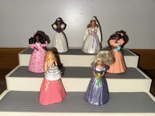Lotto 6 giocattoli bambola Barbie Happy Meal McDonald's anni 90 compleanno damigella sposa