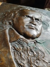 Arnaldo Filone Piastra Bronzo Beethoven Antica Scultura Inizi XX Sec Milano 