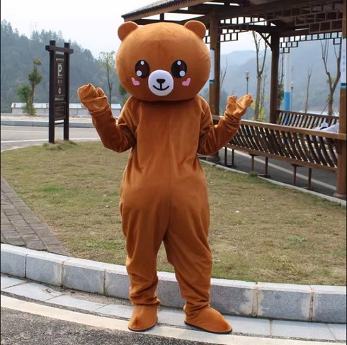 Costume mascotte orso marrone