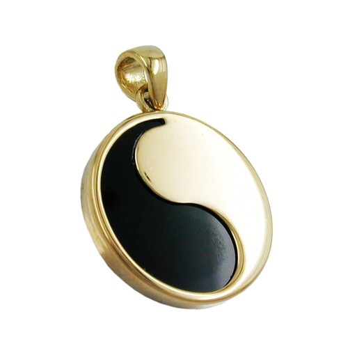 Ciondolo yin yang onice - in, &
