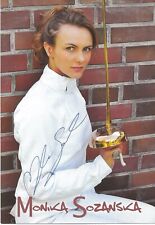 Autografo Monika SOZANSKA scherma Florett oggi fotomodella altro. Coppa del Mondo Oro xyz