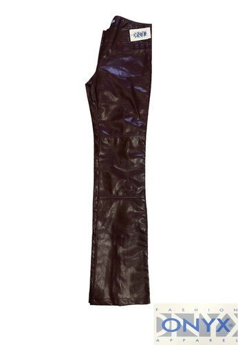 Pantaloni onyx ecopelle a - ecopelle,