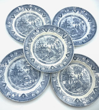 Antico piatto blu Yeddo U&C