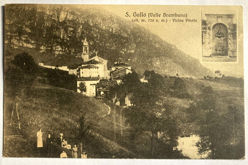 Bergamo cartolina gallo - cartolina,