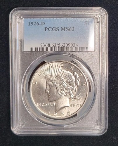 1926 peace dollar pcgs - -,
