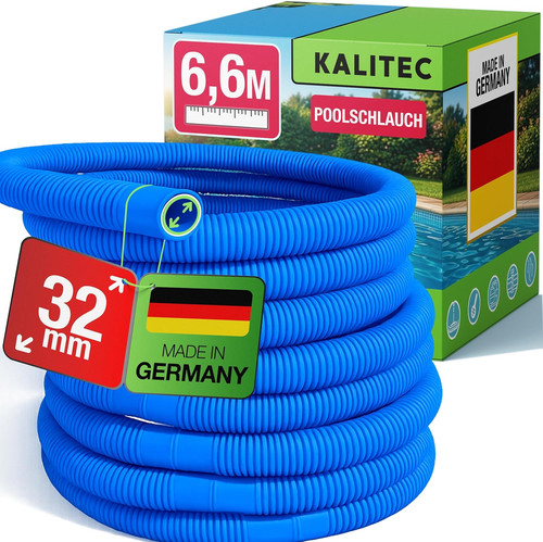 Tubo piscina 32mm blu - 32mm, 6,6m