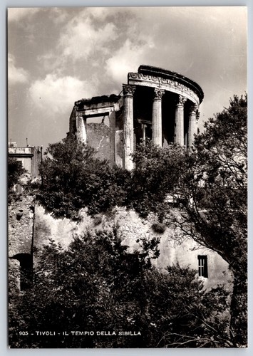 Cartolina rppc antico tempio - rppc,