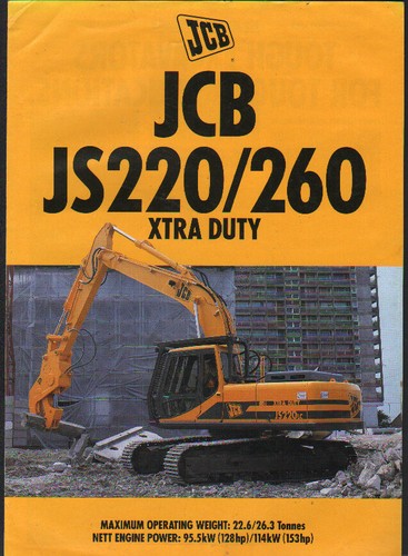 Jcb js220 js260 xtra - js260, duty