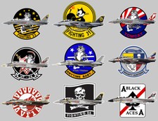 LOT DE 9 STICKERS TOMCAT F14
