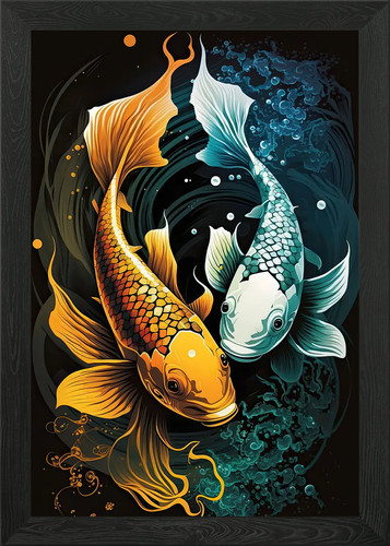 Carpe koi fish poster - poster, arte