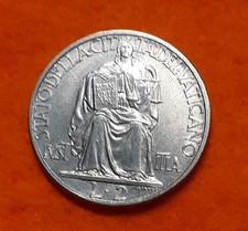 VATICANO 2 LIRE 1942 PIO XII° SPL+ NICKEL