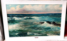 -MAESTOSA MARINA LIGURE -- PITTORE  CASELLI---BELLISSIMA!! GENOVA