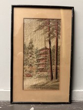 Pagoda giapponese ricamo seta