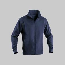 FELPA CON FULL ZIP BLU Tg. XL