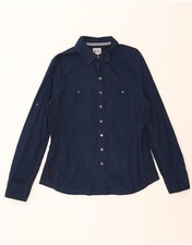 CONVERSE Camicia Donna UK 16 Large Blu Navy Cotone DJ03