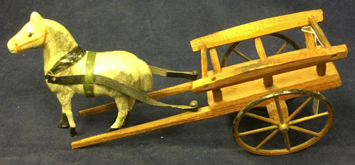 Carrello legno trainato da - in,