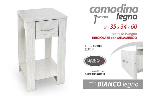 Comodino moderno cassettiera - comodino,