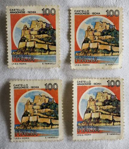 Francobolli italia 4x100 lire - francobolli,