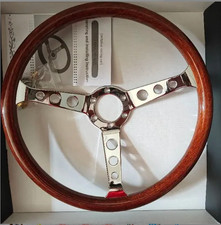 Volante vintage in legno con