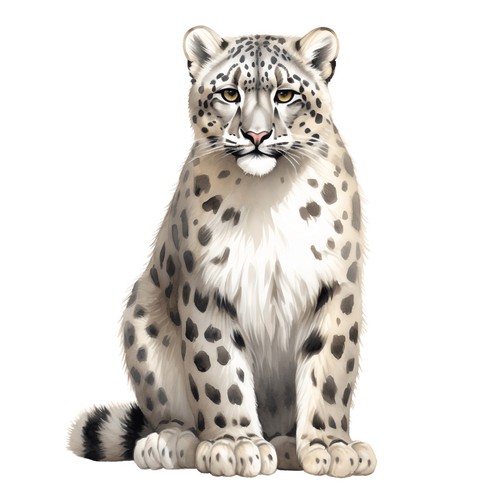 Adesivi leopardo delle nevi - adesivi,
