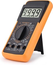 MULTIMETRO DIGITALE LCD COMPATTO TESTER PROFESSIONALE + BATTERIA E CAVI INCLUSI