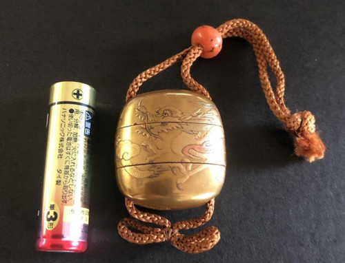 Inro antico drago - , oro