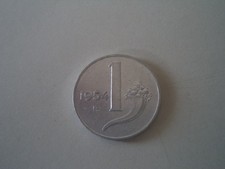 MONETA 1 UNA LIRA CORNUCOPIA