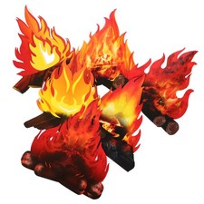  6 pezzi di fuoco finto per foto, fiamma finta, decorazione da campeggio,