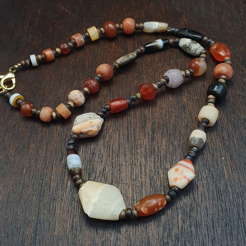 Collana perle antiche agate - collana, di