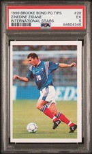 adesivi 1998 BROOKE BOND PG TIPS INTERNATIONAL STARS 20 ZINEDINE ZIDANE PSA 5