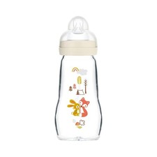 MAM Biberon Feel Good 260 ml Biberon vetro pregiato resistente alle alte