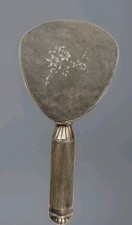 Specchio Porta Rossetto E Porta Cipria Argento 800 Trousse Da Borsetta Anni 50