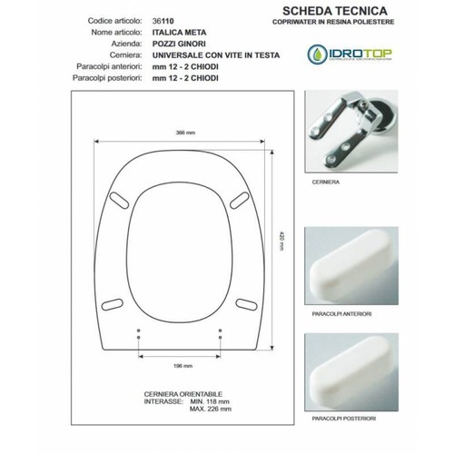 Copriwater pozzi ginori - copriwater,