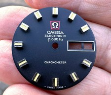 Omega Electronic f300 Dial originale per Cal.1260 Diapason Ref.198.029 anni '70