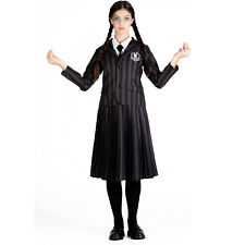 Mercoledì Addams Divisa Scuola Nevermore Academy Costume Halloween Bambina