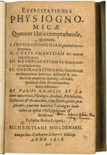 Exercitationes physiognomicæ Quatuor libris compræhensæ, quorum I. Physiognomon