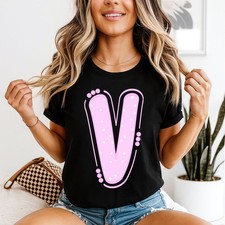 T-shirt donna alfabeto